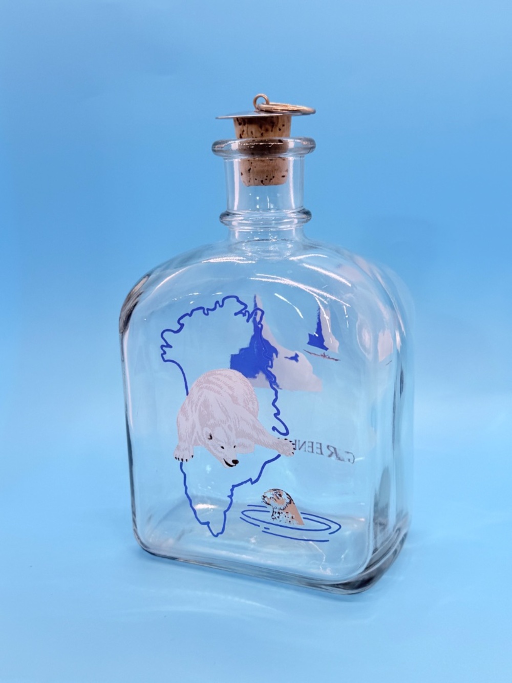 Holmegaard 2012 Juleflaske Christmas Bottle Decanter Special Ed Polar Bear/Kayak